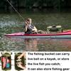 Fishing Bucket,Foldable Fish Bucket, Multi-Functional EVA Fishing Bag for Outdoor, Live Fish Lures Bucket and Fish Protection Bucket,10GAL/8GAL/6GAL/4.8GAL/3GAL Live Fish Container (6GAL/ArmyGreen) view 4