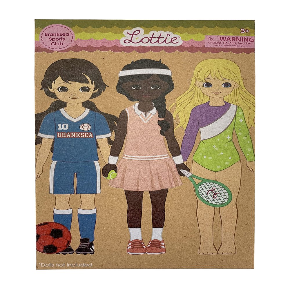 Lottie Branksea Sports Club Multi-Sport Outfit Set with Tennis, Gymnastics, Soccer Accessories