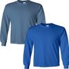 Adult Ultra Cotton Long-Sleeve T-Shirt, 1 Indg Blu + 1 Royal, X-Large 2-PK view 1