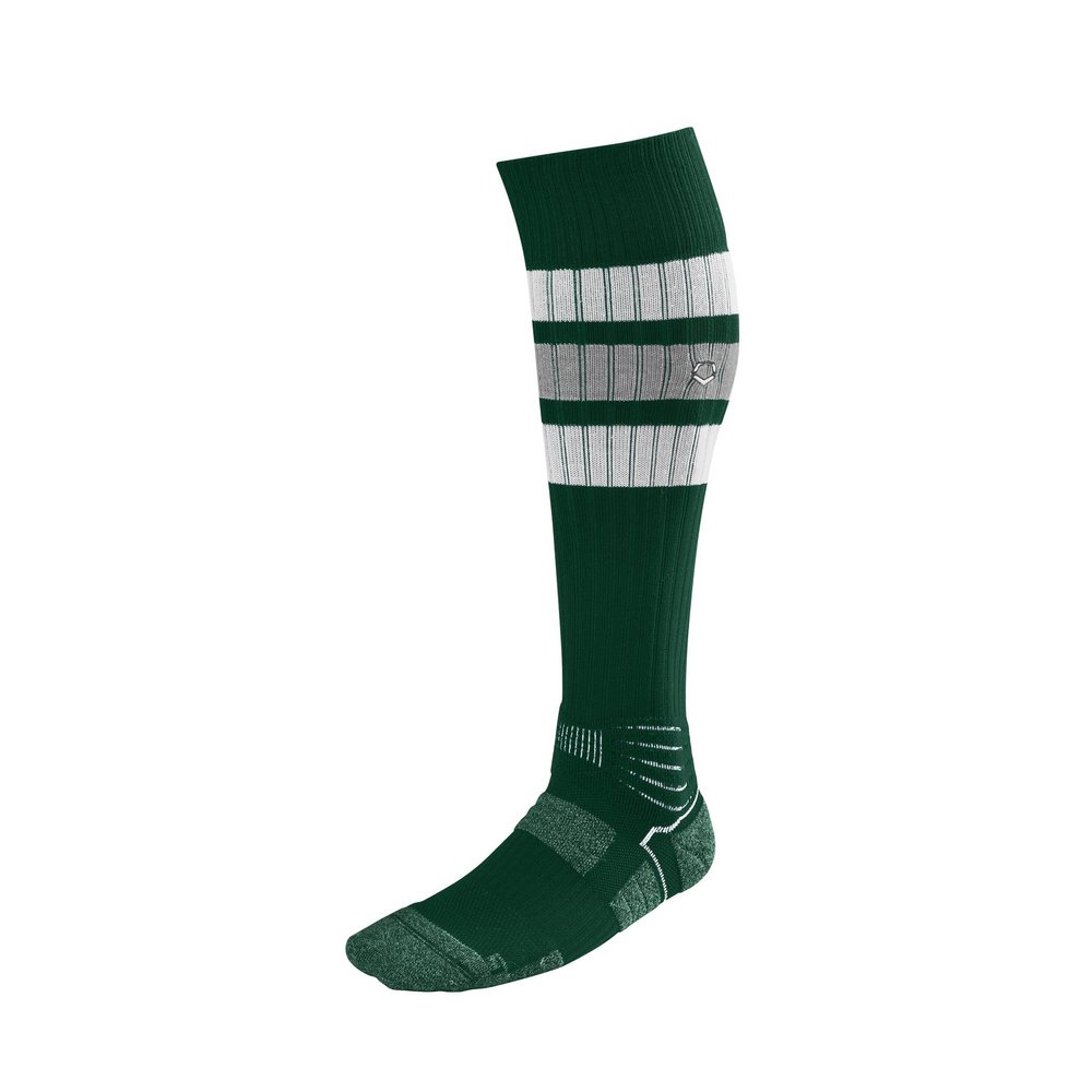 EvoShield Men S Striped Game Socks, Dark Green, Small US