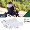 alkamto Travel & Camping Comfortable Memory Foam Pillow  Easy to Carry Portable Bag  Temperature Regulating Pillow Case (White Contour + Extra Cover) view 2