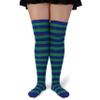 Spotlight Hosiery Over Knee Thigh High Socks, Blue Green Stripe, One Size&Plus size Women view 1