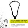 Epoch Women's 10-Degree Elite Lacrosse Unstrung Head for Attack/Midfield Power Players, Bottom Rail Design with Stiff Flex iQ3, Knot Lock Technology for Optimum Control and Feel, Made in USA view 3