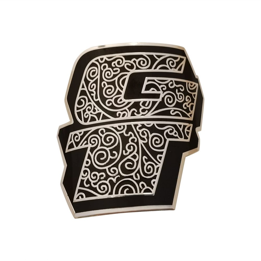 Gepinke Bike Head Badge Soft Aluminum Decals Stickers for MTB BMX Folding Bicycle Front Frame Steam Cycling Accessories Emblem Tube DIY (GT(Black)) In picture