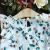POLG Baby Toddler Girls Summer Shorts Sets Kids Flower Print Tops Shorts Outfits Clothes for 2-7 Years Old (Green, 6-7 Years) view 3