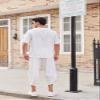 COOFANDY Men's 2 Pieces Linen Set Henley Shirt Short Sleeve and Harem Capri Pants Wide Leg Baggy Beach Yoga Trousers Outfits view 3