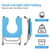 BLIKA U Shaped Portable Toilet for Camping, 400LBS XL Stainless Steel Truck Toilet, Folding Portable Potty for Adults, RoadTrip, Travel, Car view 2