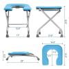 BLIKA U Shaped Portable Toilet for Camping, 400LBS XL Stainless Steel Truck Toilet, Folding Portable Potty for Adults, RoadTrip, Travel, Car view 3