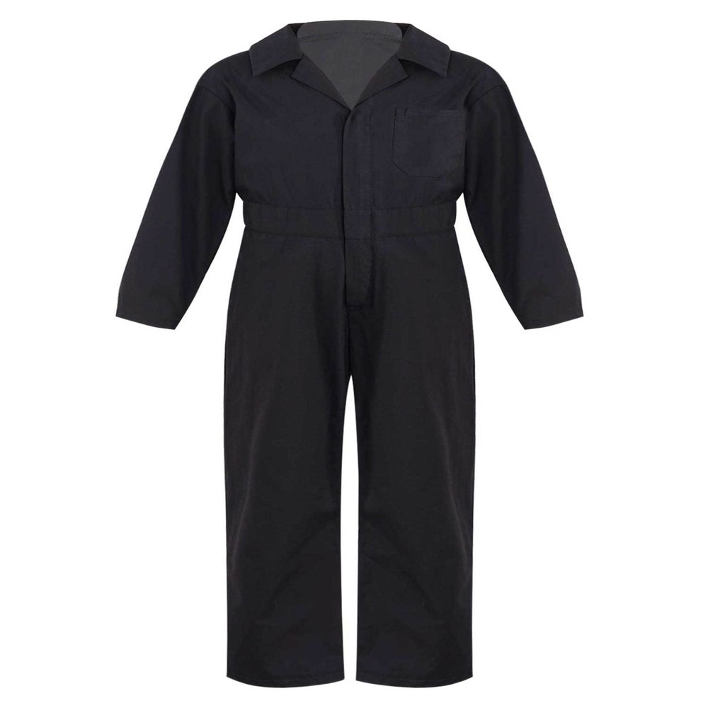 Aislor Kids Boys' Dance Coveralls Long Sleeves Zipper Jumpsuit Overalls One Piece Suit Street Dance Performance Outfit Black 6 Years