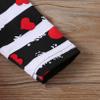 ACSUSS Baby Girls 2pcs Fall Clothes Long Sleeve Stripes Heart Print Valentine Princess Dress Red 6-12 Months view 4