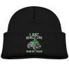DARLEKS I Just Really Like Monster Trucks Kids Hat Knitted Beanie Skull Warm Winter Unisex for Baby Cuffed Beanie Cap Black view 1