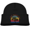 DARLEKS I Just Really Like Monster Trucks Kids Hat Knitted Beanie Skull Warm Winter Unisex for Baby Cuffed Beanie Cap Black view 1