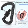 BEIFENG Heavy Duty Lightweight Locking Carabiner Clips D Ring for Camping Hiking Outdoor Gym etc, Carabiner with Lock Small Carabiners for Dog Leash & Harness (Screw Locking 4Pcs) view 2