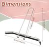 AIWFL 4.5FT Stainless Steel Sport Tennis Court Squeegee with Wheel, Heavy Duty Rain Shuttle with EVA Foam Blade, Professional Court Squeegees Floor Water Remover Squeegee Broom, Silver view 2