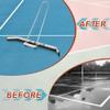 AIWFL 4.5FT Stainless Steel Sport Tennis Court Squeegee with Wheel, Heavy Duty Rain Shuttle with EVA Foam Blade, Professional Court Squeegees Floor Water Remover Squeegee Broom, Silver view 4