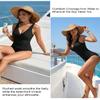Holipick Black Women Tummy Control One Piece Swimsuit - Push Up Bathing Suit Full Coverage Slimming Swimwear S view 4