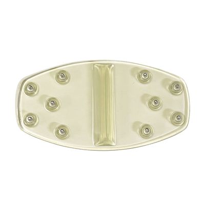 Spotlight Hosiery Snowboard Clear Biconvex Stomp Pad with Aluminum Spikes, Size: 5.75" x 3"