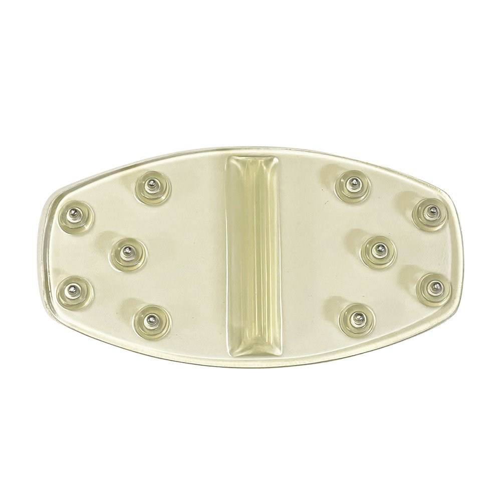 Spotlight Hosiery Snowboard Clear Biconvex Stomp Pad with Aluminum Spikes, Size: 5.75" x 3"