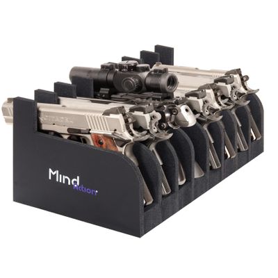 MIND&ACTION Foam Pistol Rack for Gun Safe, Gun Cabinet Accessories, Pistols Holder Storage Organizer, Revolver Firearm Handgun Rack Stand Display