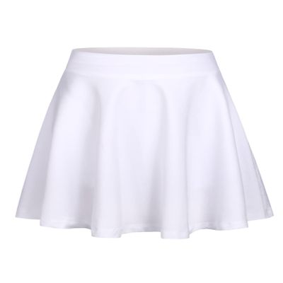 Zaclotre Skorts Skirts for Girls Elastic High Waisted Tennis Skirt with 2 Pockets Athletic Golf Workout Sports Shorts White