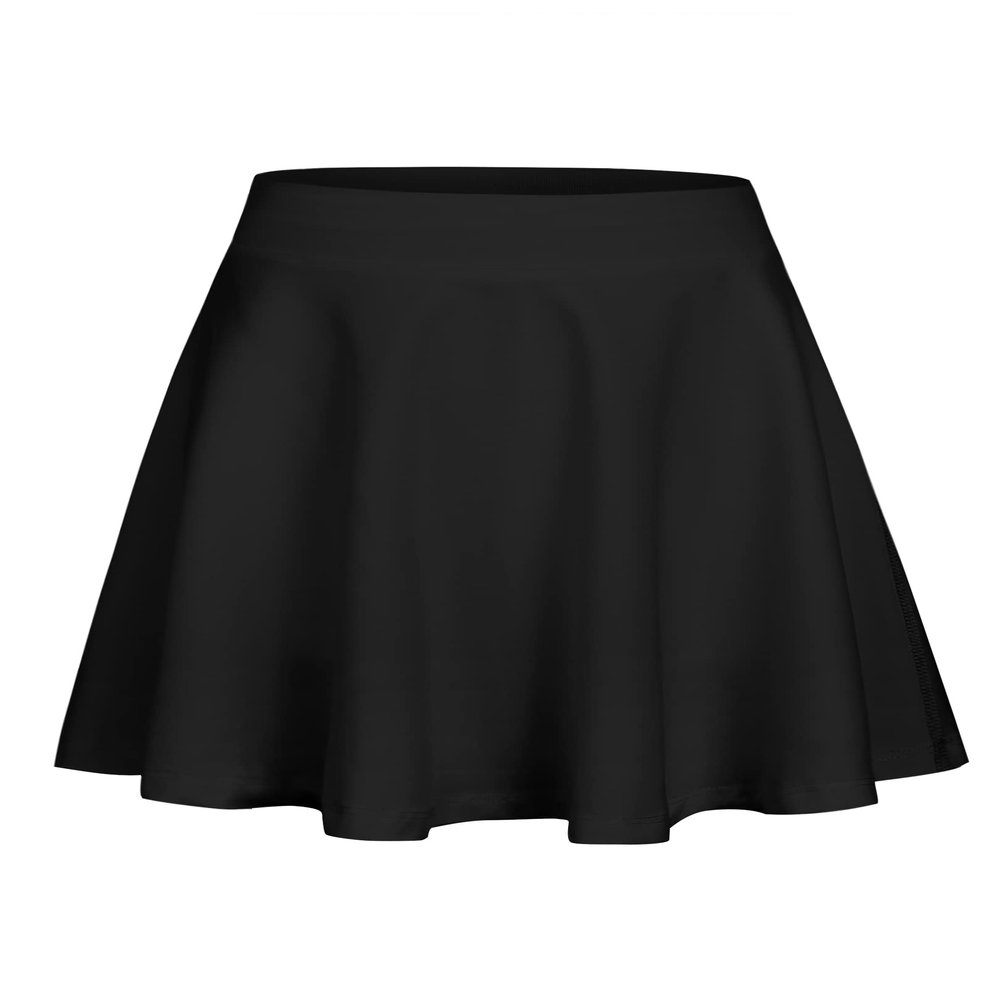Zaclotre Girls Tennis Skort with 2 Pockets Black High Waisted Golf Skirt with Shorts 6-7 Years