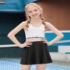 Zaclotre Girls Tennis Skort with 2 Pockets Black High Waisted Golf Skirt with Shorts 6-7 Years view 2