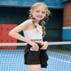 Zaclotre Girls Tennis Skort with 2 Pockets Black High Waisted Golf Skirt with Shorts 6-7 Years view 3