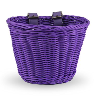 EIRONA Kids Bike Handlebar Basket  Storage Basket for Bicycle, Scooter & Tricycle, Purple