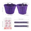 EIRONA Kids Bike Handlebar Basket  Storage Basket for Bicycle, Scooter & Tricycle, Purple view 2