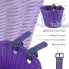 EIRONA Kids Bike Handlebar Basket  Storage Basket for Bicycle, Scooter & Tricycle, Purple view 3