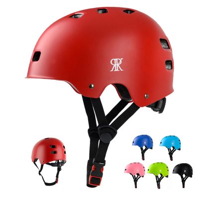 Youth Kids Bike Helmet, Skateboard Bicycle Helmet for Age 5-8-10-12-14 Teen Boys Girls Adjustable and Multi-Sport for Scooter Roller Skate (Red M)