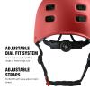 Youth Kids Bike Helmet, Skateboard Bicycle Helmet for Age 5-8-10-12-14 Teen Boys Girls Adjustable and Multi-Sport for Scooter Roller Skate (Red M) view 3