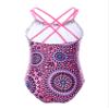 Moggemol Kids Girls Halter Adjustable Straps Criss Cross Back One Piece Swimsuit Beach Bathing Suit Pink 2 Years view 2