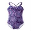 Moggemol Kids Girls Halter Adjustable Straps Criss Cross Back One Piece Swimsuit Beach Bathing Suit Purple 3 Years view 1