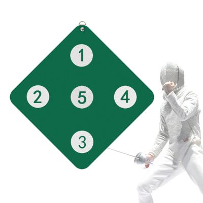 YANGLEI Fencing Training Equipment, Target for Saber Foil and Epee with Five Bullseye, Self-Training Auxiliary Sword Target, Home Equipment Child Adult Fencer ( Color : Green )