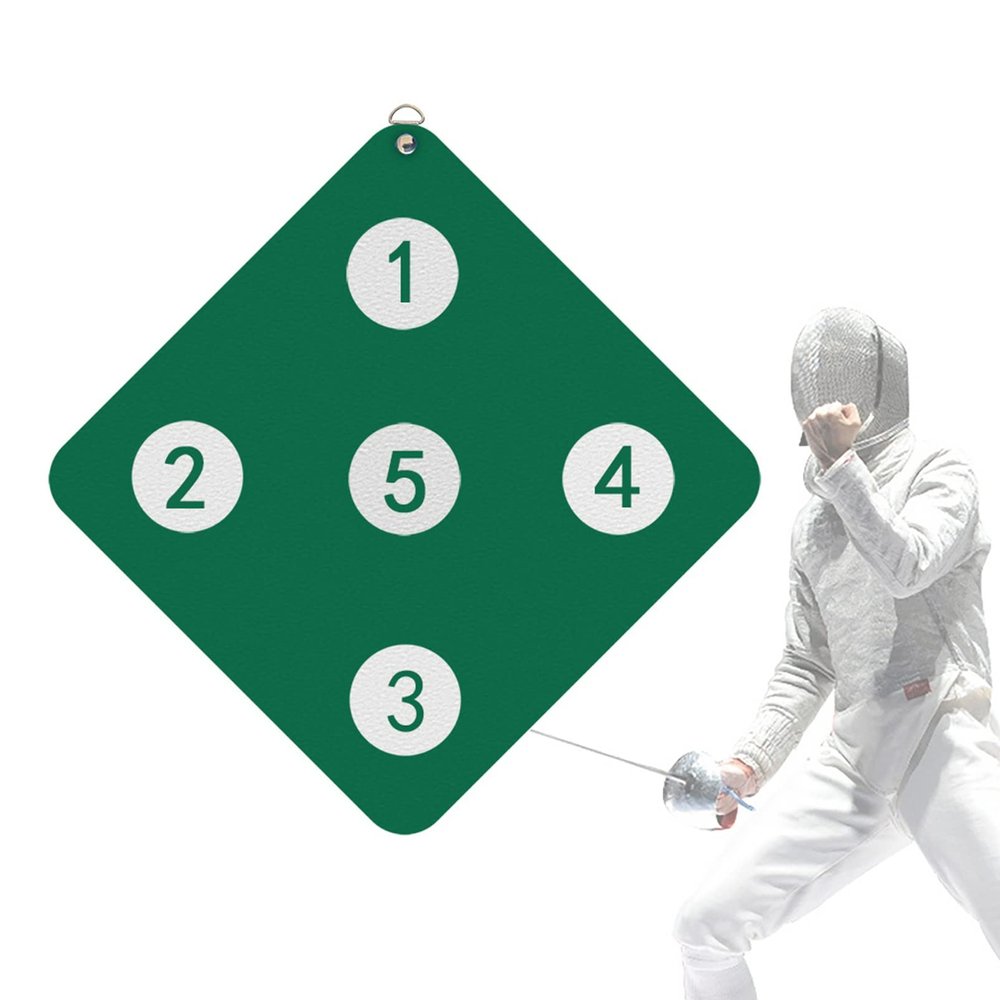 YANGLEI Fencing Training Equipment, Target for Saber Foil and Epee with Five Bullseye, Self-Training Auxiliary Sword Target, Home Equipment Child Adult Fencer ( Color : Green )
