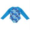 Moggemol Kids Girls One Piece Sun Protection Swimsuit Long Sleeve Surfing Rashguard Shirts Beach Swimwear Blue 8 Years view 4