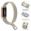 Vanjua Metal Band Compatible with Fitbit Luxe , Stainless Steel Mesh Loop Adjustable Wristband Replacement Strap For Special Edition Fitness Tracker Women Men (Champagne Gold) view 2
