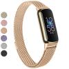 Vanjua Metal Band Compatible with Fitbit Luxe Bands, Stainless Steel Mesh Loop Adjustable Wristband Replacement Strap for Fitbit Luxe Fitness Tracker - Women & Men (Rose Gold) view 1