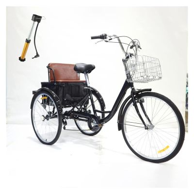 JPMGEW Adult Recumbent Bikes, Foldable Tricycle for Seniors,Complete Cruise Bikes for Black