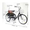 JPMGEW Adult Recumbent Bikes, Foldable Tricycle for Seniors,Complete Cruise Bikes for Black view 2