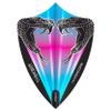 RED DRAGON Peter Wright Snakebite Hardcore Freestyle Pink and Blue Dart Flights - 3 Sets Per Pack (9 Dart Flights in Total) view 3