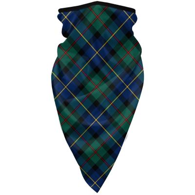 Neck Gaiter Face Mask Dark Blue and Green Macleod of Skye Clan Plaid Scarf Cover Sun Bandanas for Fishing Sports
