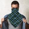 Neck Gaiter Face Mask Clan Macrae Green and Blue Scottish Hunting Tartan Scarf Cover Sun Bandanas for Fishing Sports view 4