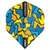 RED DRAGON Hardcore Radical Blue Crackle Dart Flights - 4 Sets Per Pack (12 Dart Flights in Total) view 3