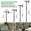 ZENHOSIT Multifunctional Folding Tactical Shovel Hatchet Combo - With Axe, Flashlight, Extension Handles - For Camping, Cycling, Hiking - 19.3-40.9 Inches view 4