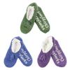 BambooMN Adult Women Soft Warm Cozy Fancy Yarn Slippers Non-Slip Lined Socks, Indoor Comfy House Slippers, Medium, Assortment F, 3 Pairs view 1