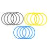 Speed & Agility Training Rings - Set of 12-16" Outer Diameter by Trademark Innovations (Yellow/Blue/Gray) view 3