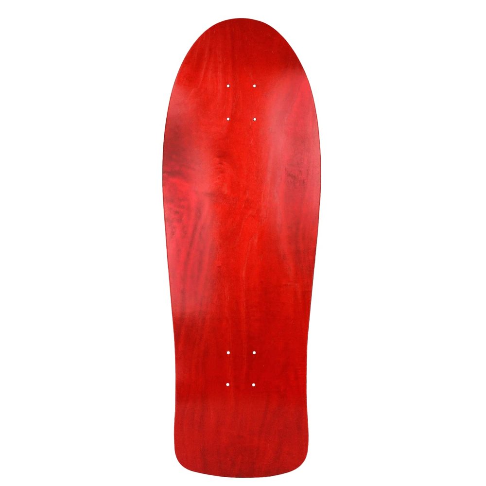 Moose Skateboards Old School 10" x 30" Stained Red Blank Skateboard Deck