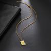 TEAMER Stainless Steel Tarot Cards Necklace Vintage Tarot Jewelry Good Luck Amulet Pendants for Women (Gold-JUSTICE) view 3